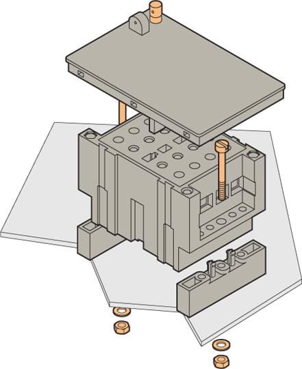 Te Entrelec - Embase avec codage pour transformateur de tension, encastré, vissé arrière (R2)