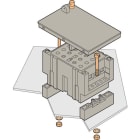 Te Entrelec - Embase avec codage pour transformateur de tension, encastré, vissé arrière (R2)