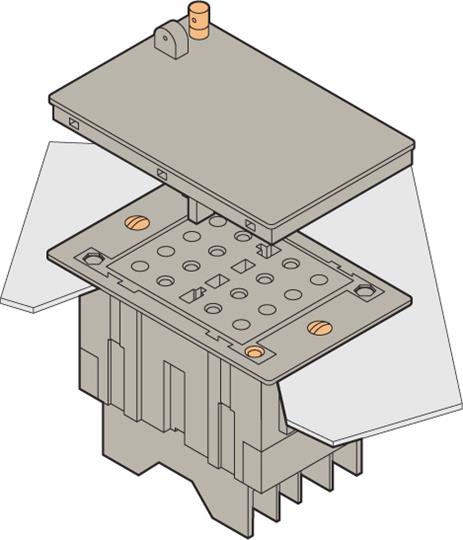 Te Entrelec - Embase avec codage pour transformateur de tension, encastré, vissé arrière