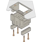 Te Entrelec - Embase codée pour transformateur de tension, encastré, faston + capot (ICE)