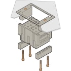Te Entrelec - Embase codée pour transformateur de tension, encastré, faston + capot (ICE)