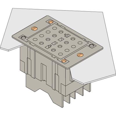 Te Entrelec - Embase tension, contact ouvert, encastré, vissé arrière