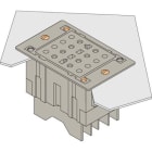 Te Entrelec - Embase tension, contact ouvert, encastré, vissé arrière