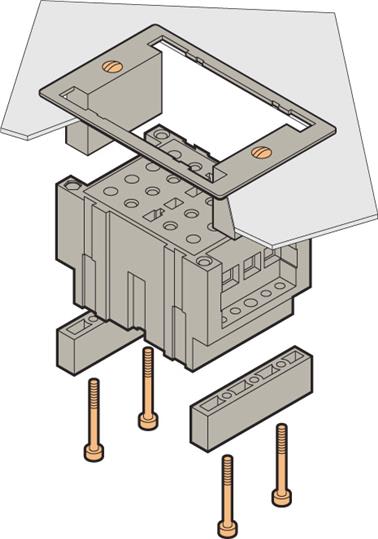 Te Entrelec - Embase pour transformateur de tension, semi-encastré, faston