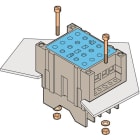 Te Entrelec - Embase Polarité Tension, contact fermé, semi-encastré, vissé arrière