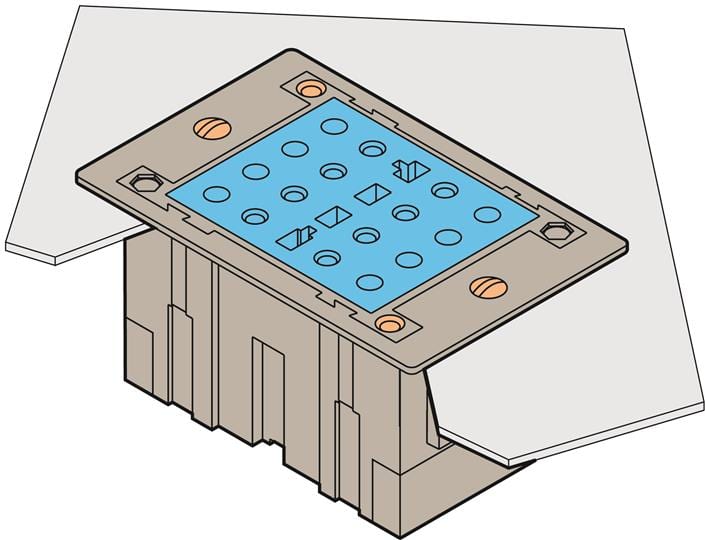 Te Entrelec - Pc-E-Va Embase Polarite-Court Circuites-Flush Mounting