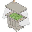 Te Entrelec - Embase avec codage pour transformateur de courant, encastré, vissé arrière (R2)