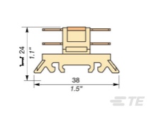 Te Entrelec - H6/10.2G.2G-Borne Ferroviaire-Liaison-Beige
