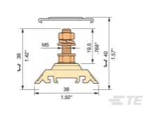 Te Entrelec - H16/12.F5.1 Borne Beige