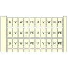 Te Entrelec - Rc810 Carte Pré-Marquée U-V-W-N-Pe (X20) Horiz Blanc