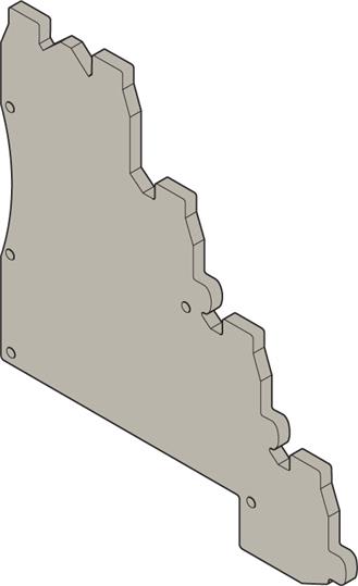 Te Entrelec - Fed5.C4.L-Kits Flasque-Gris-Pas 5mm