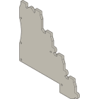 Te Entrelec - Fed5.C4.L-Kits Flasque-Gris-Pas 5mm