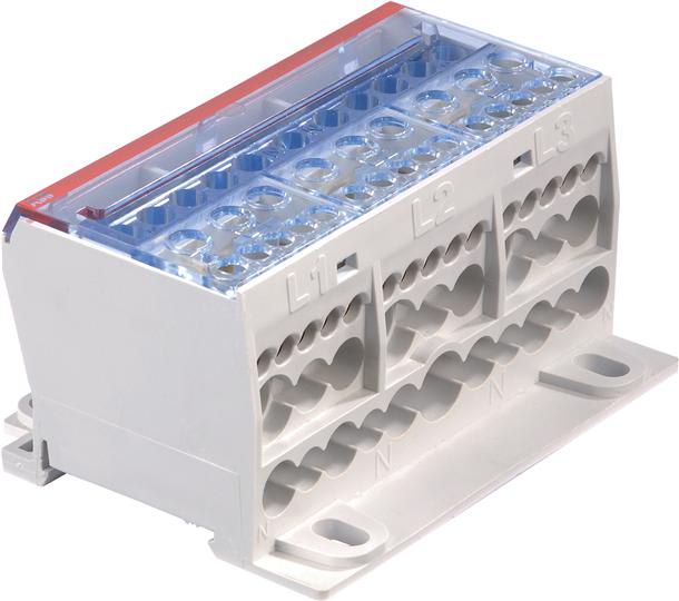 Te Entrelec - BRTc125A Borne de Distribution-Gris-Pas 98mm