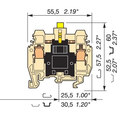 Te Entrelec - Es8-Cg Vert 7.963.1383-Borne Ferroviaire-Sect-Vert