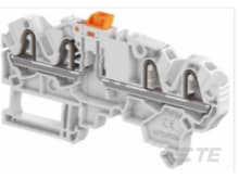 Te Entrelec - Bloc de jonction SNK PI-Spring 2.5² sectionnable , 4 connexions orange