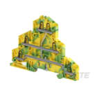 Te Entrelec - Bloc de jonction SNK PI-Spring 2.5² , 3 étages reliés vert/jaune