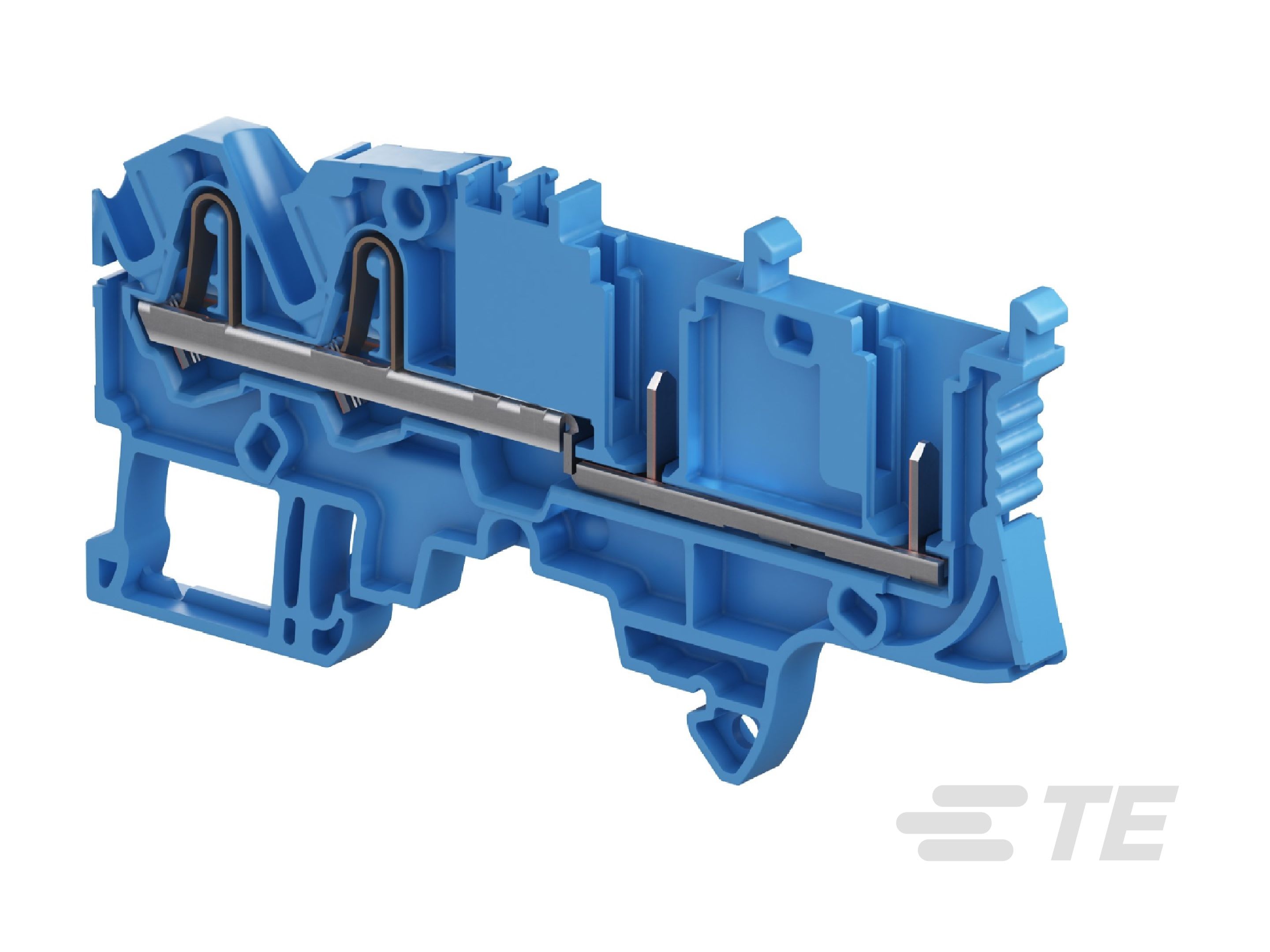 Te Entrelec - Bloc de jonction Débrochable / PI-Spring 2,5² , 4 connexions bleu