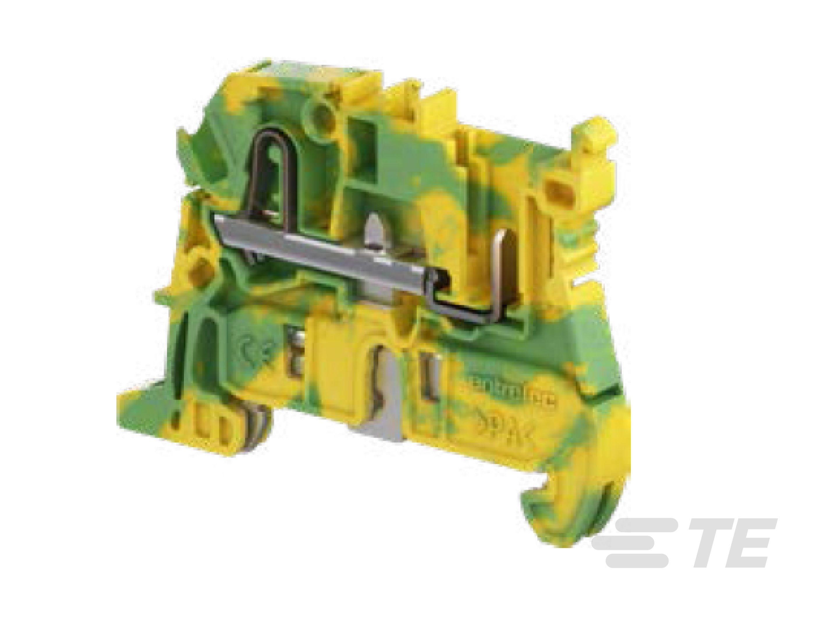 Te Entrelec - Bloc de jonction Débrochable / PI-Spring 2,5² , 2 connexions vert/jaune