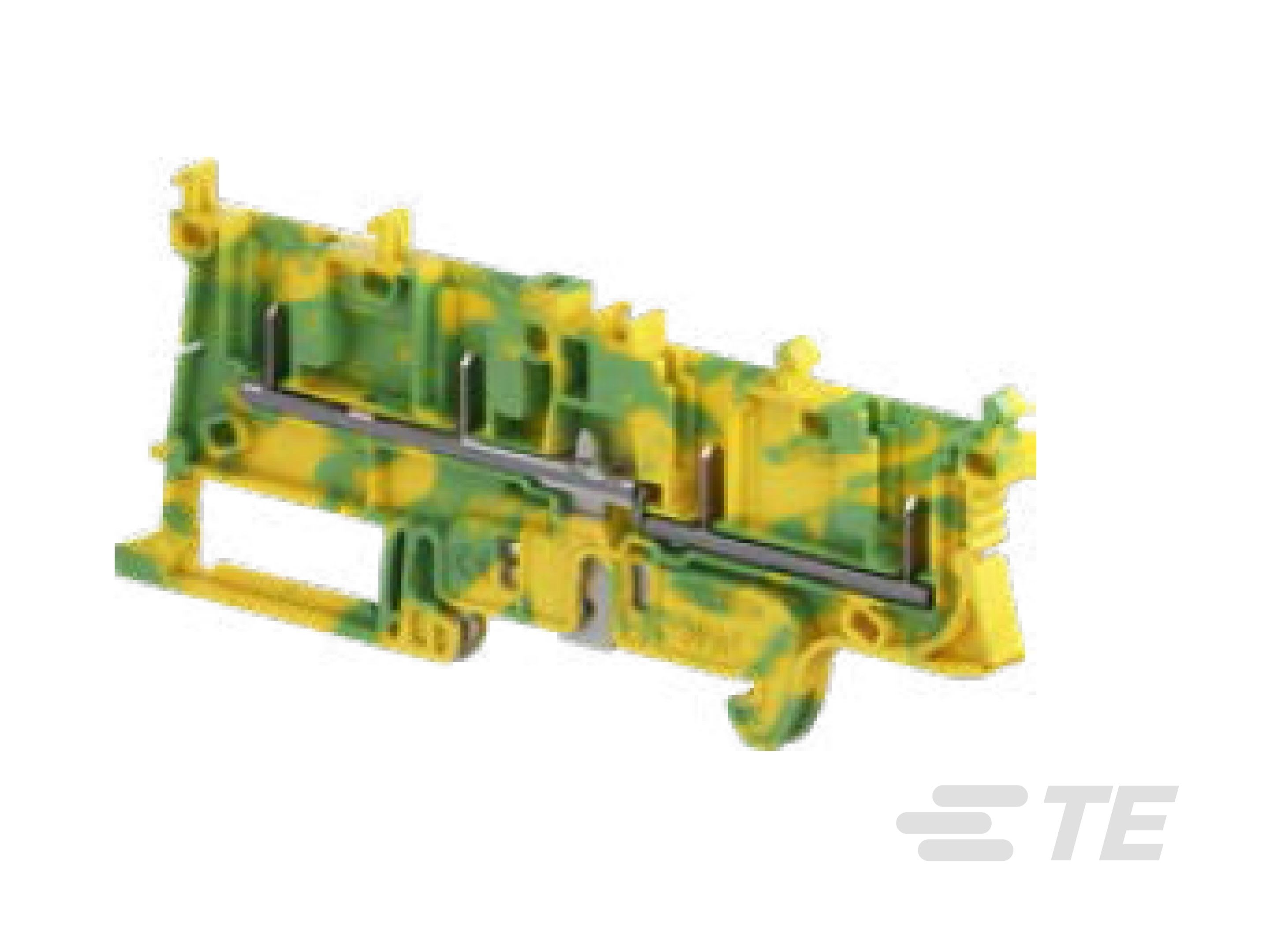 Te Entrelec - Bloc de jonction Débrochable  2.5² , 4 connexions vert/jaune