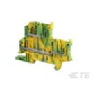 Te Entrelec - Bloc de jonction Débrochable  / PI-Spring 2,5² , 2 étages reliés vert/jaune