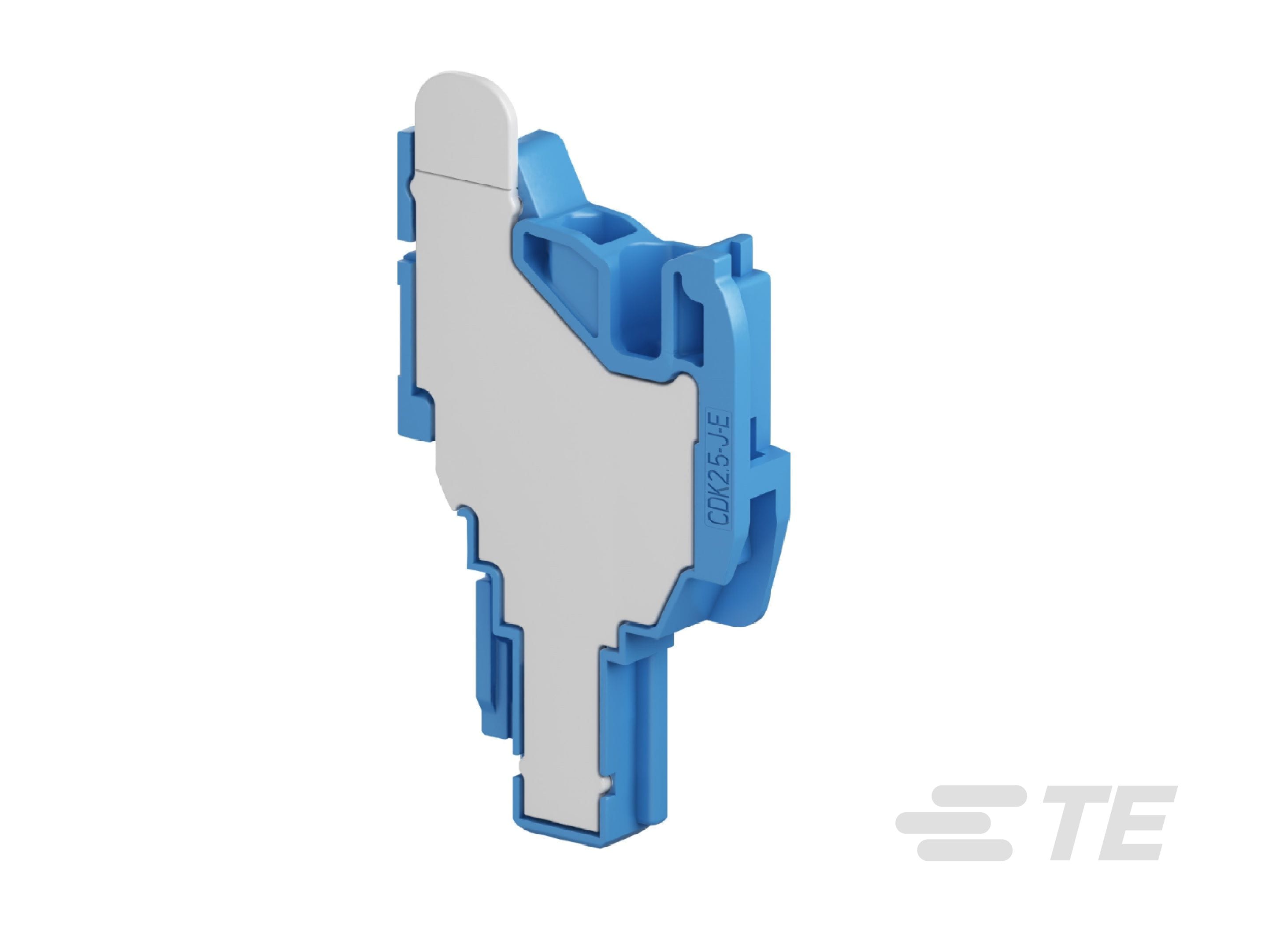 Te Entrelec - Fichier pour blocs Débrochable  / PI-Spring 2,5² , shuntable, bleu, fermé