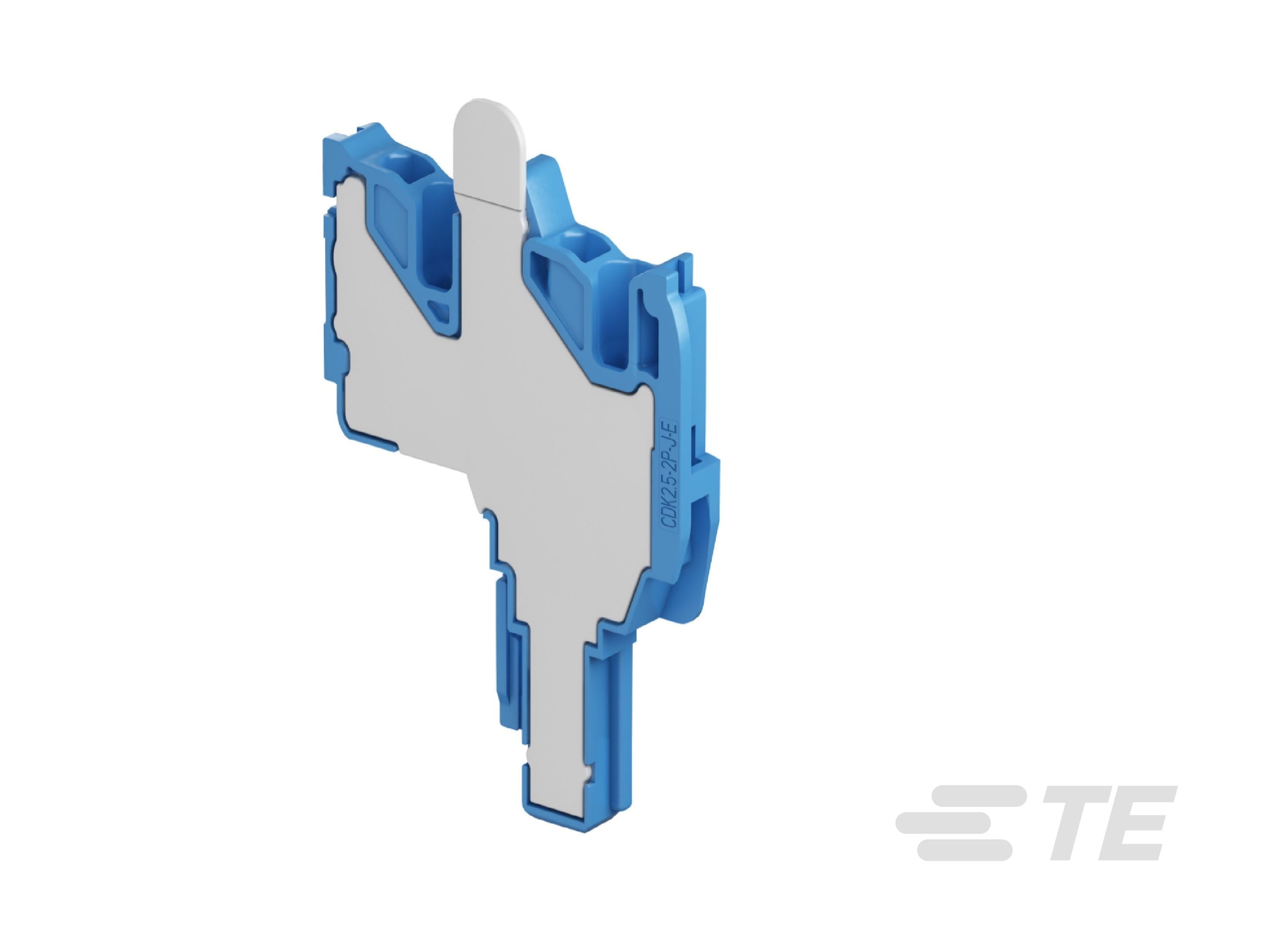 Te Entrelec - Fichier pour blocs Débro/PI-Spring 2,5² , 2 connexions, shuntable, bleu, fermé