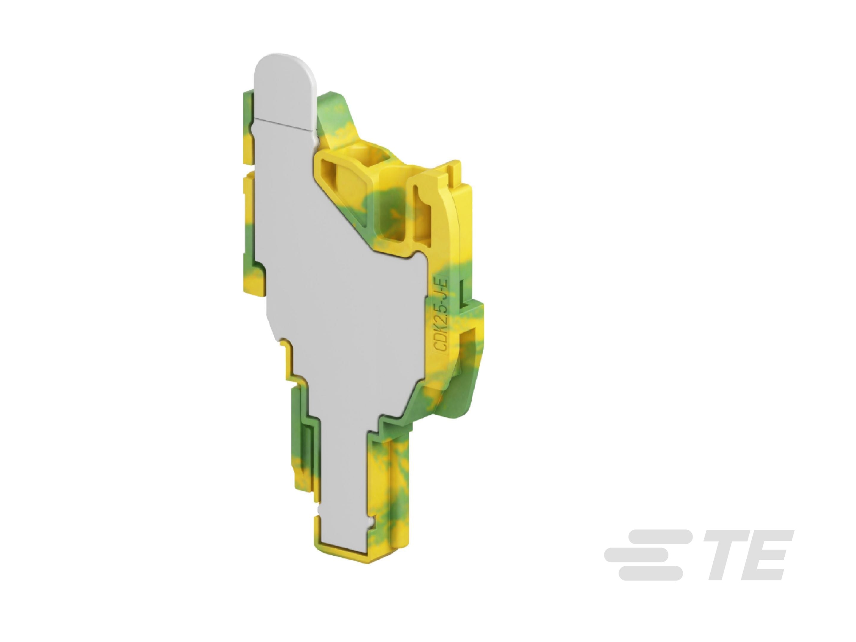 Te Entrelec - Fichier pour blocs Débrochable / PI-Spring 2,5² , shuntable, vert/jaune, fermé