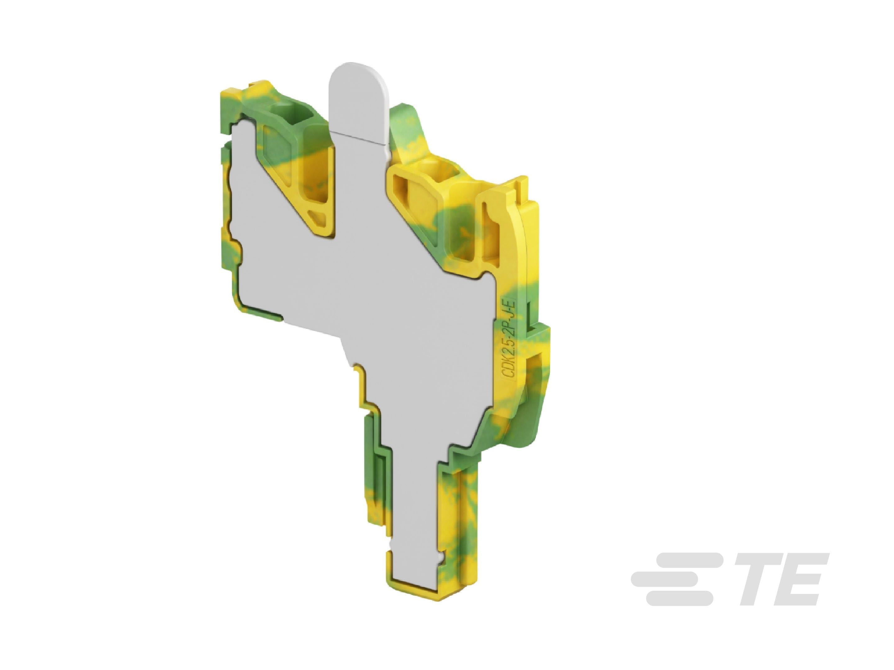 Te Entrelec - Fichier pour blocs Débro/PI-S 2,5² , 2 connexions, shuntable, vert/jaune, fermé