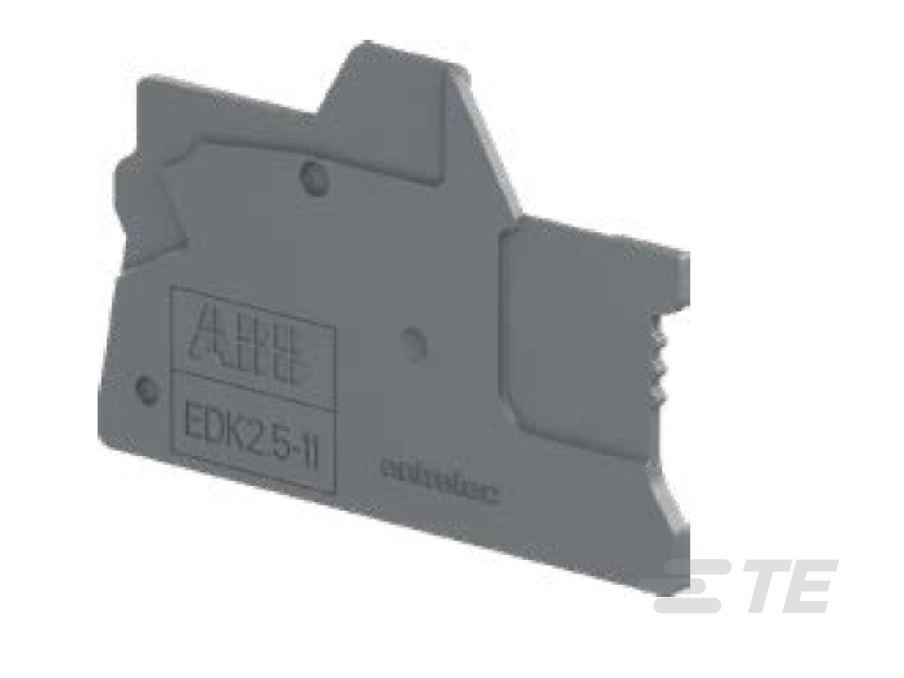 Te Entrelec - Flasque pour blocs de jonction SNK Débrochable / PI-Spring 2,5² , 3 connexions
