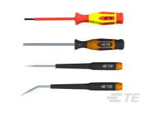 Te Entrelec - Tournevis plat 4 x 100 mm, noir et bleu, non isolé