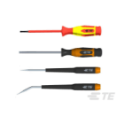 Te Entrelec - Tournevis plat 4 x 100 mm, noir et bleu, non isolé