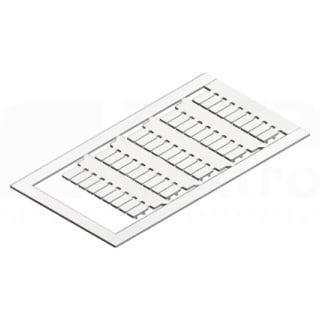 Te Entrelec - Repères de bornes Phoenix, Wago, Entrelec SNA 5 x 10 mm (blanc) en polycarbonate