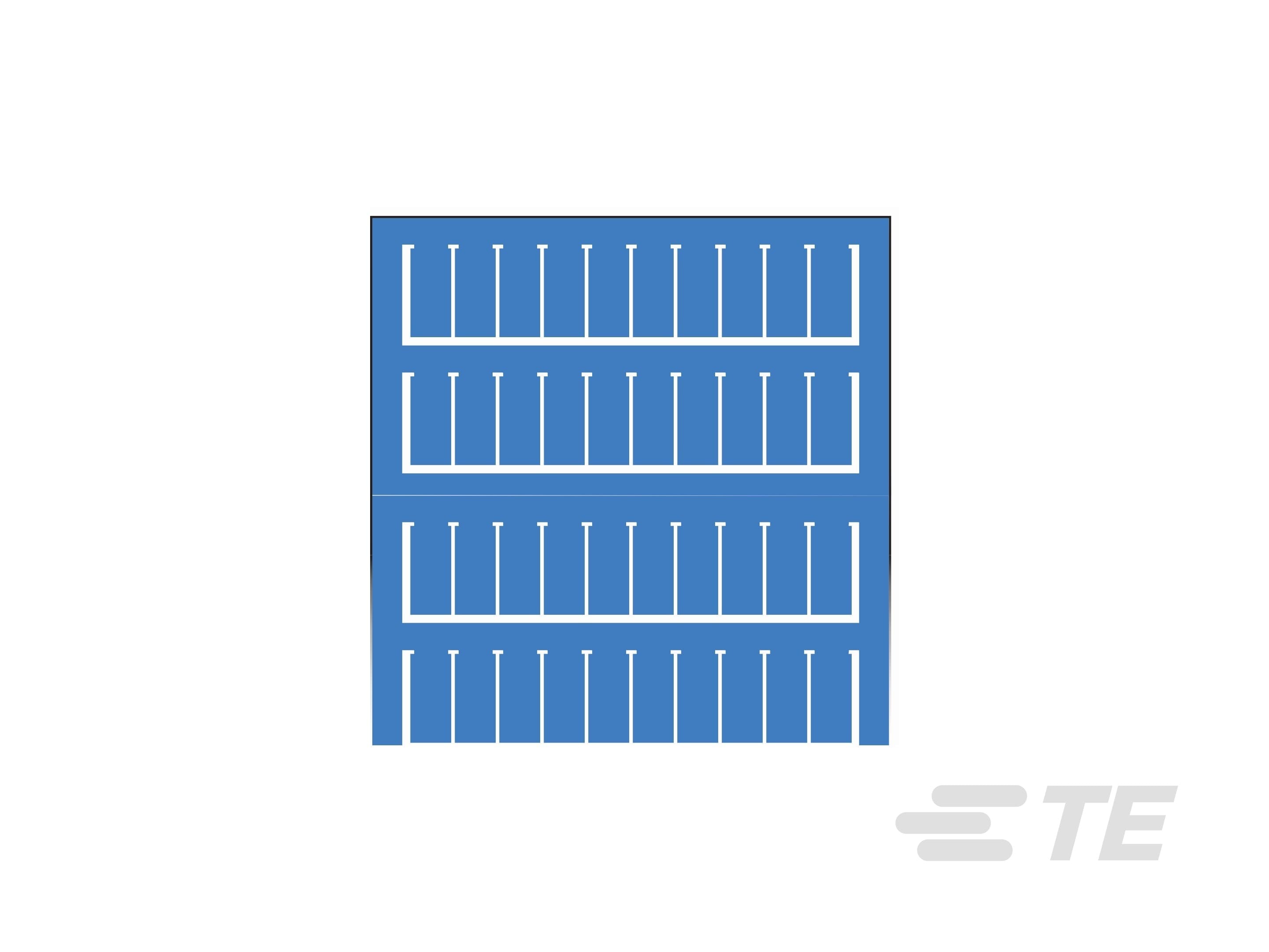 Te Entrelec - Carte repère vierge pour blocs SNK et DBL, bleu
