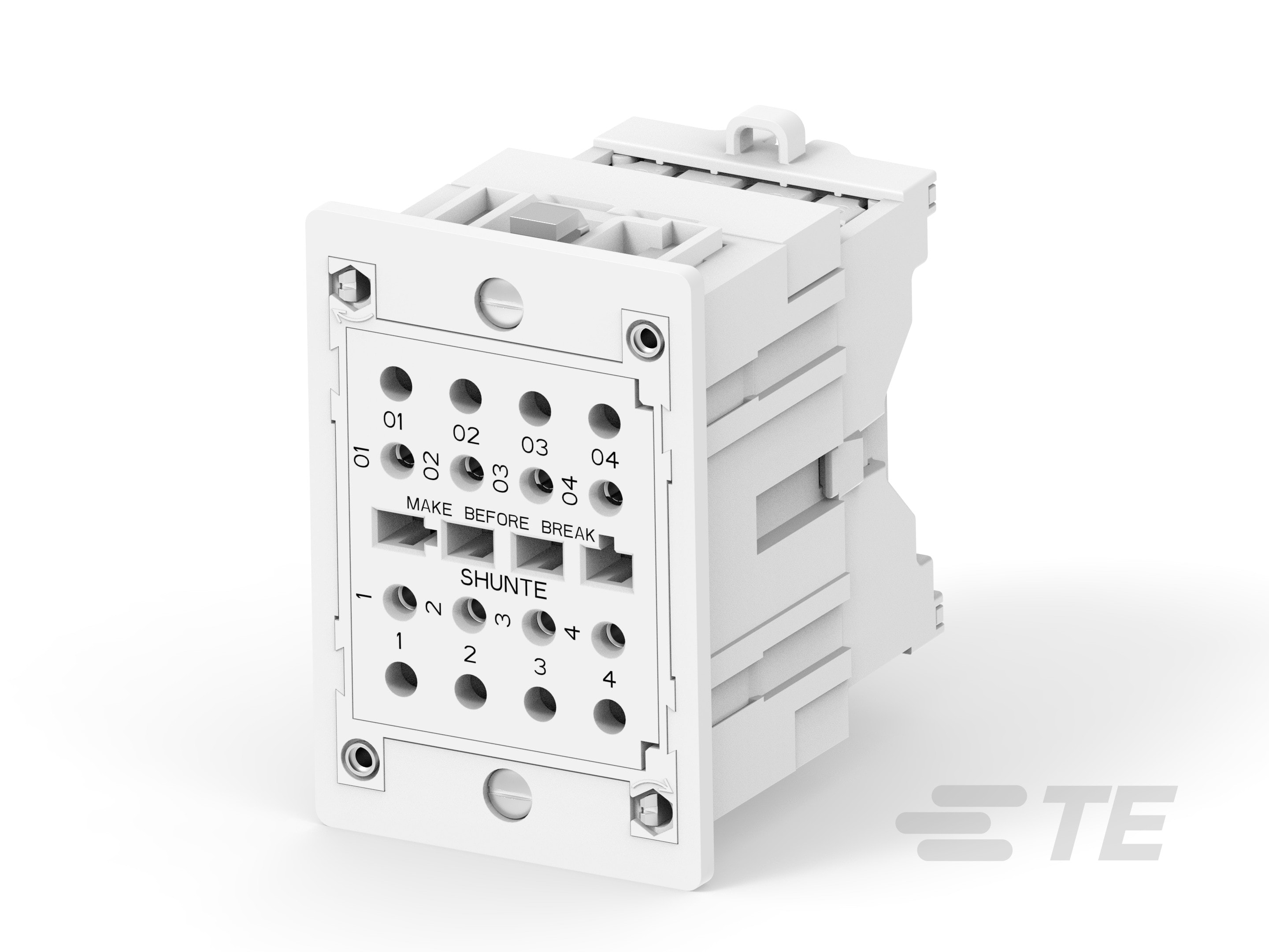 Te Entrelec - Embase tension, encastré, vissé arrière + capot arrière IP20