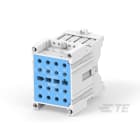 Te Entrelec - Embase Polarité, contact fermé, semi-encastré, vissé arrière + capot IP20
