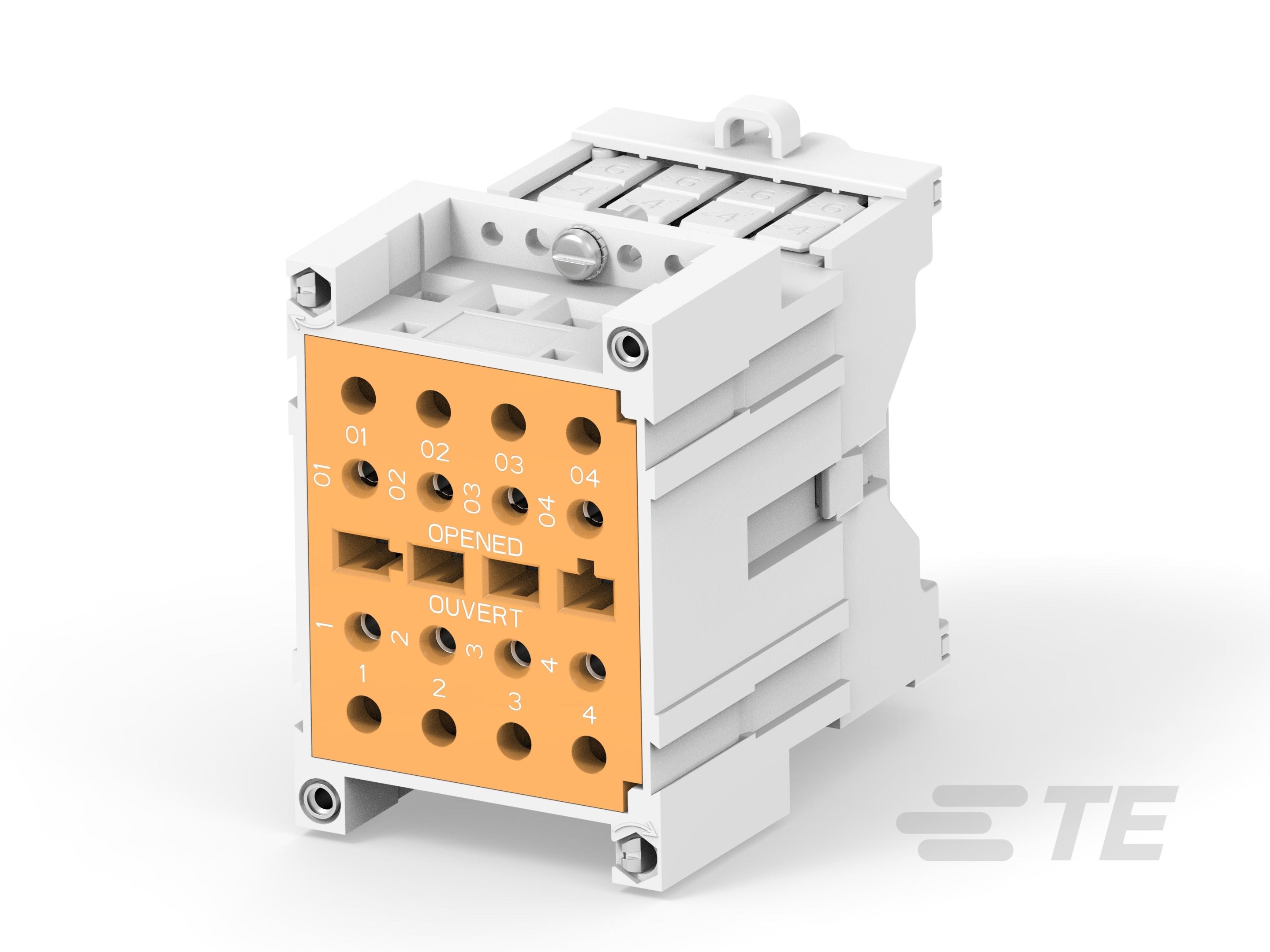 Te Entrelec - Embase déclenchement, semi-encastré, vissé arrière + capot arrière IP20