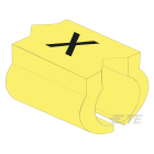 Te Entrelec - Repères pré-marqués à glisser pour fils 1,5mm², marquage '7', Jaune