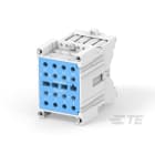 Te Entrelec - Embase Polarité, contact ouvert, semi-encastré, vissé arrière + capot IP20