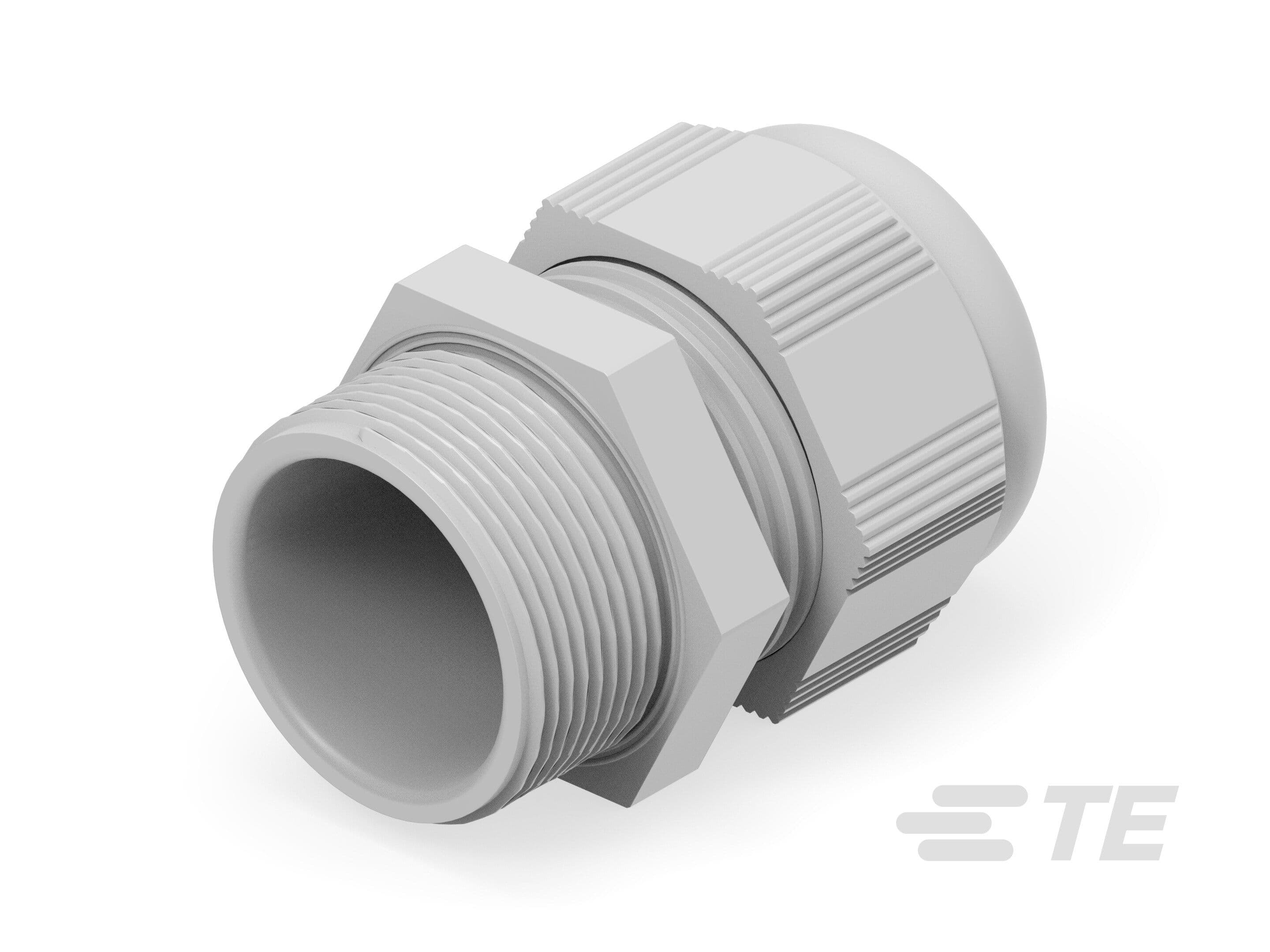 Te Entrelec - Presse-étoupe (sans contre-écrou), filetage métrique, polyamide, gris (Taille B)