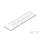 Te Entrelec - Repère boutonnerie Ø 30,5 - 50 x 50 mm (blanc) en PVC