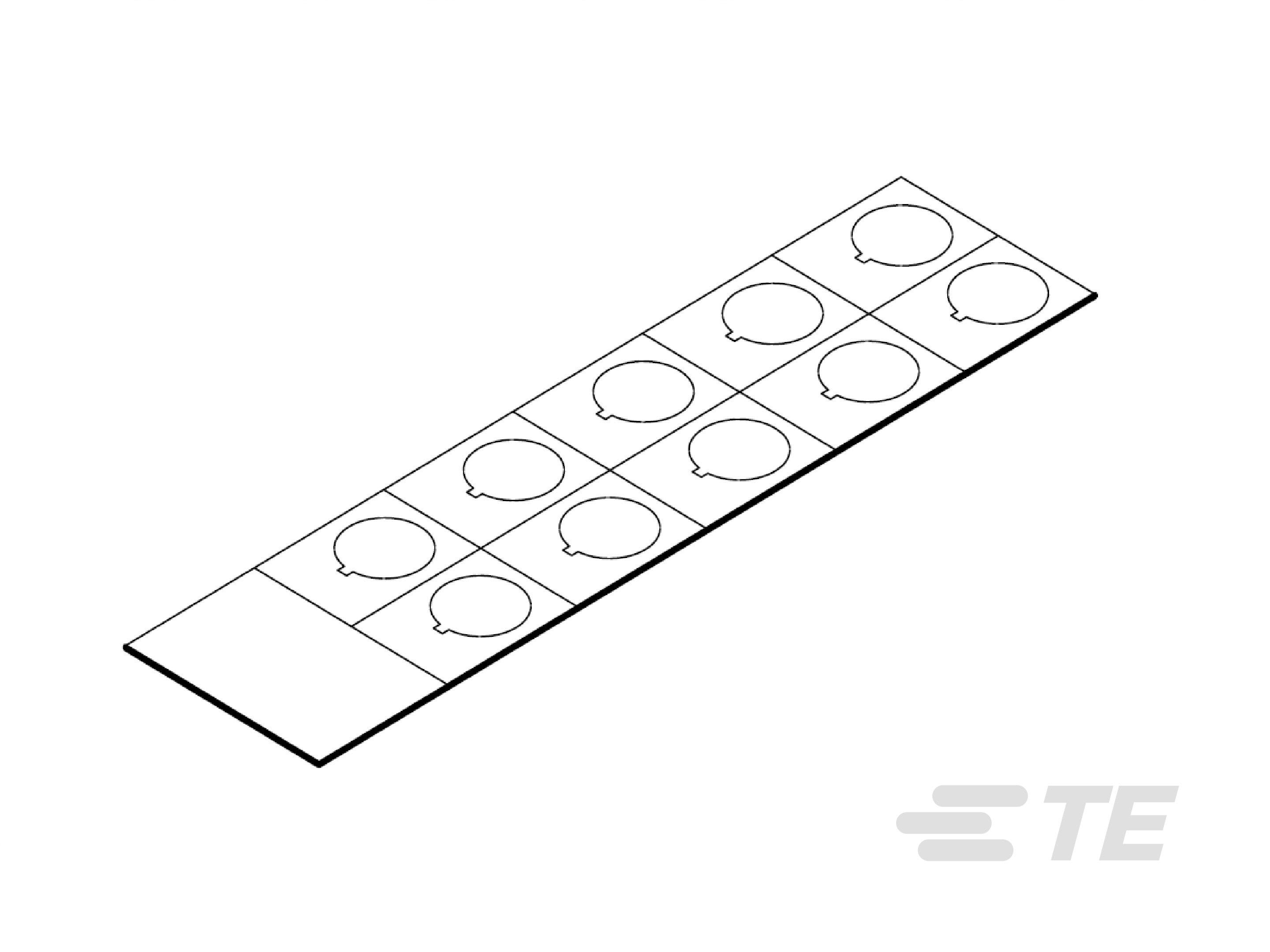 Te Entrelec - Repère boutonnerie Ø 22,5 - 30 x 40 mm (blanc) en PVC