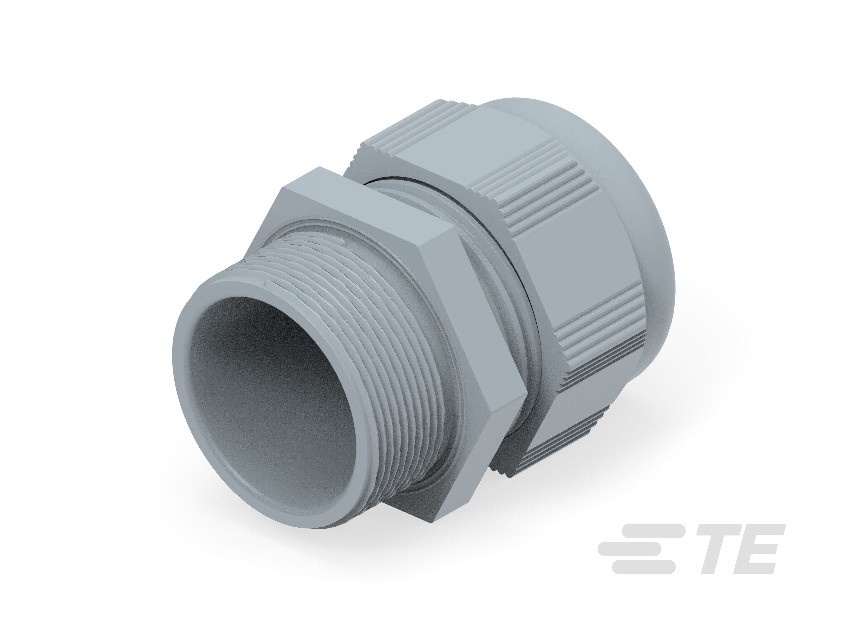 Te Entrelec - Presse-étoupe (sans contre-écrou), filetage métrique, polyamide, gris (Taille B)