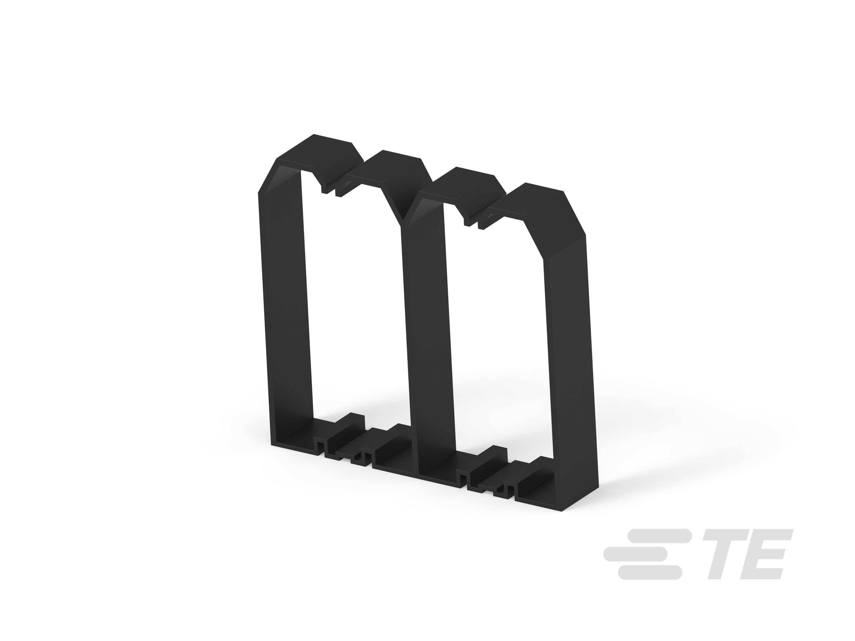 Te Entrelec - Support de filpour goulotte, 120x10mm, Noir