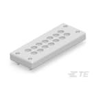 Te Entrelec - Presse-étoupe, plaques de 14 entrées, polyamide, gris c.