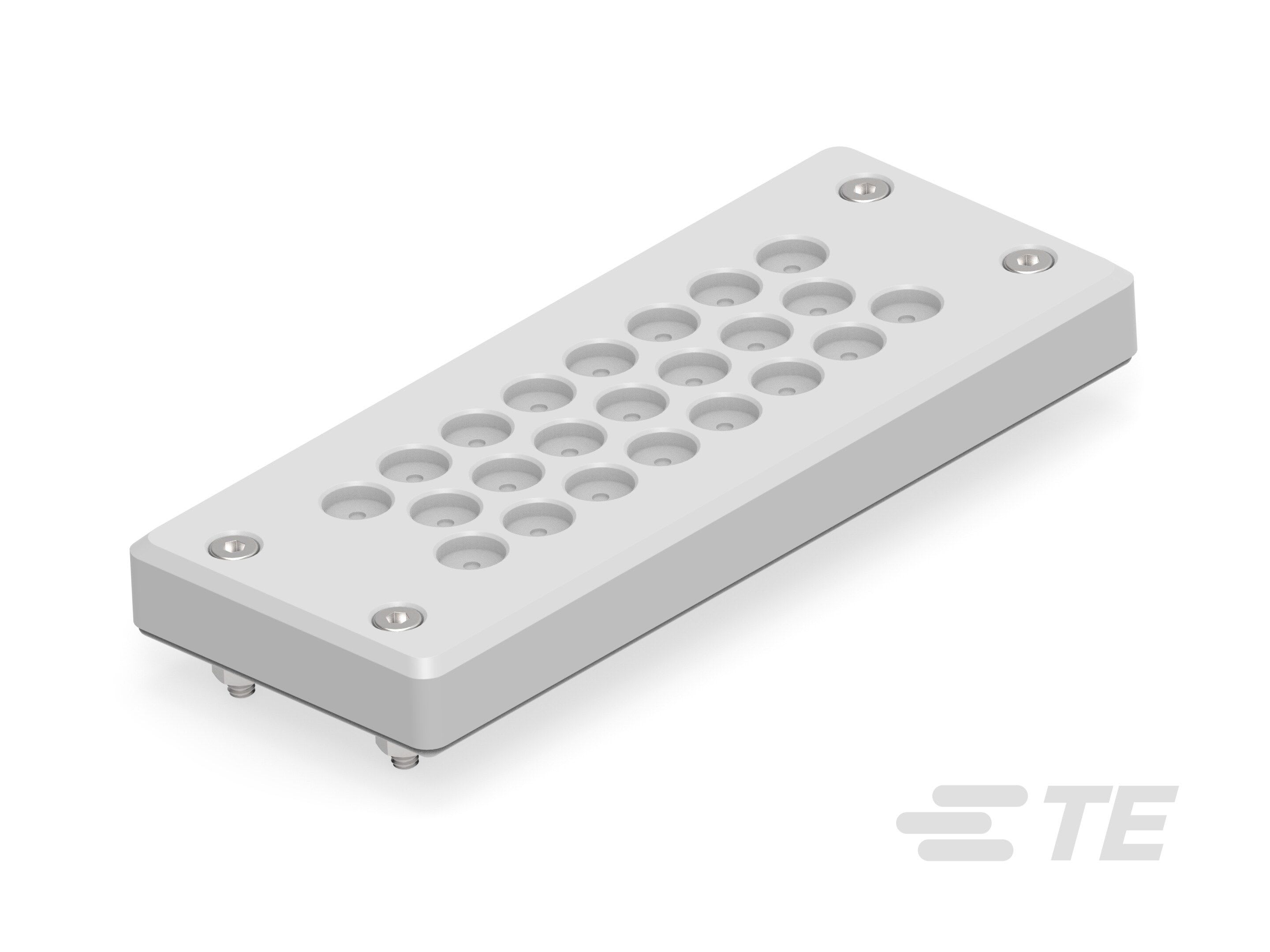 Te Entrelec - Presse-étoupe, plaques de 23 entrées, polyamide, gris c.