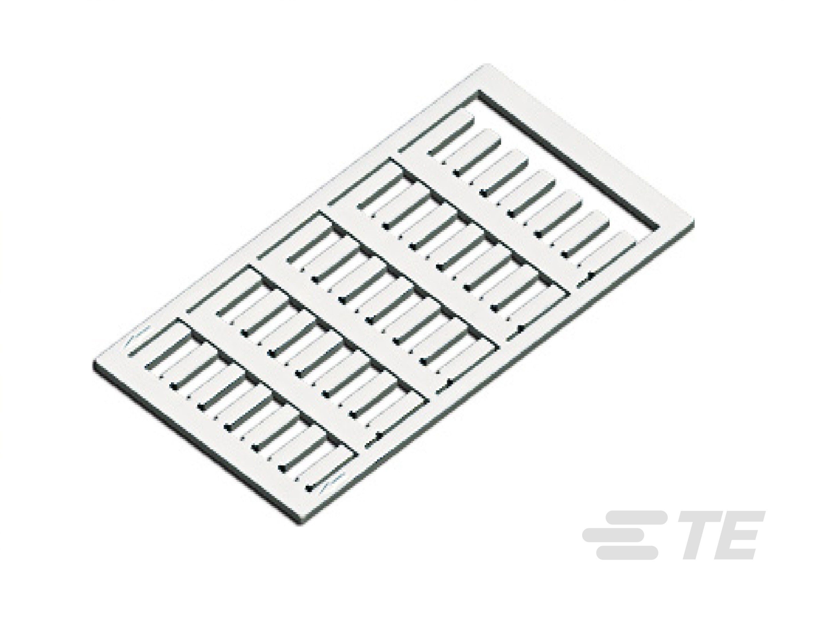 Te Entrelec - Repère (rigide) pour bague porte-repère PM 4 x 30 mm (blanc) en polycarbonate