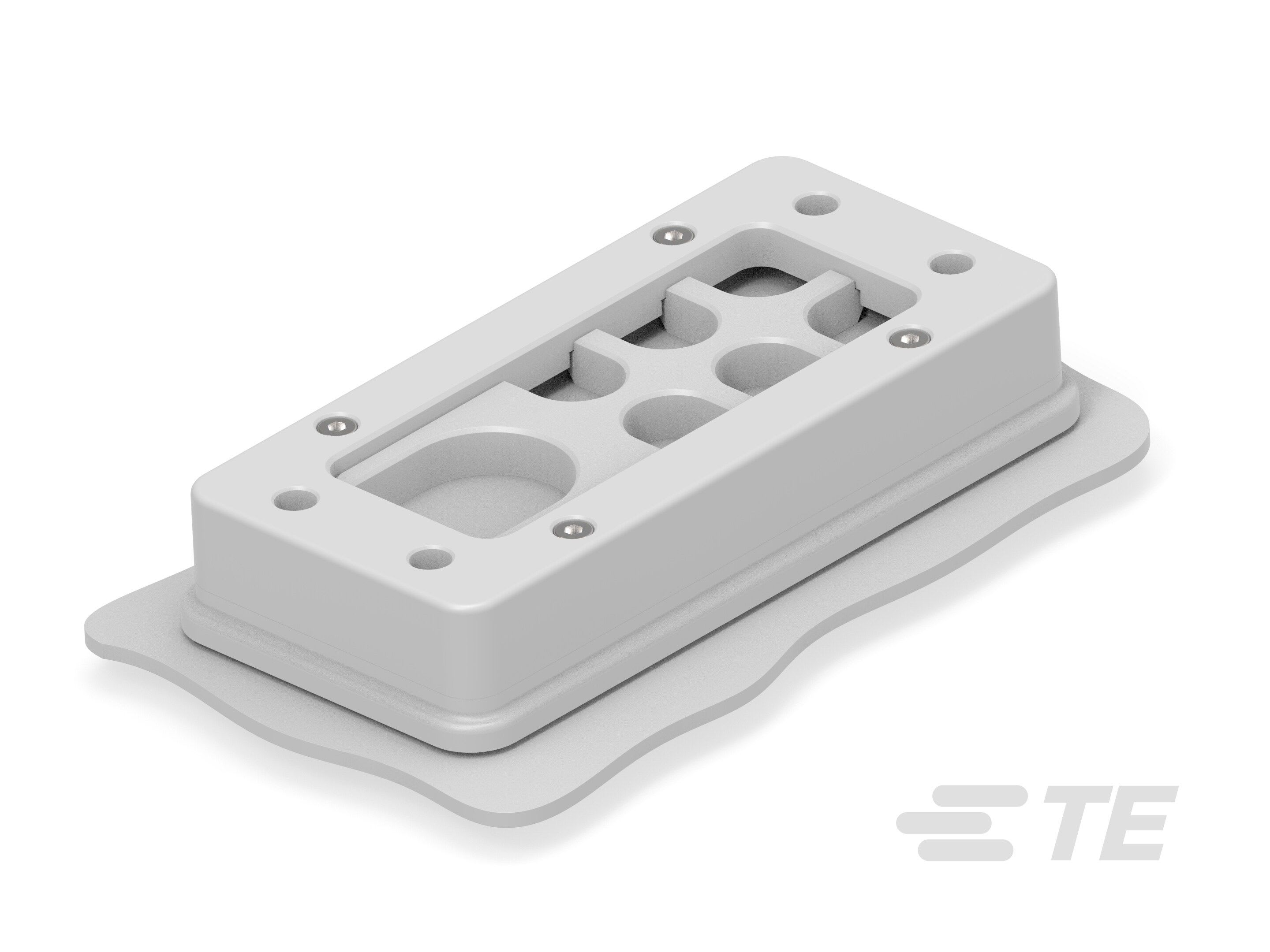 Te Entrelec - Presse-étoupe, plaques de 10 entrées, polyamide, gris c.