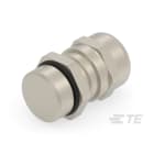 Te Entrelec - Presse-étoupe (sans contre-écrou), filetage métrique, Laiton nickelé (Taille E)