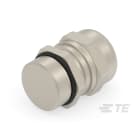 Te Entrelec - Presse-étoupe (sans contre-écrou), filetage métrique, Laiton nickelé (Taille C)