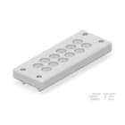 Te Entrelec - Presse-étoupe, plaques de 12 entrées, polyamide, gris c.